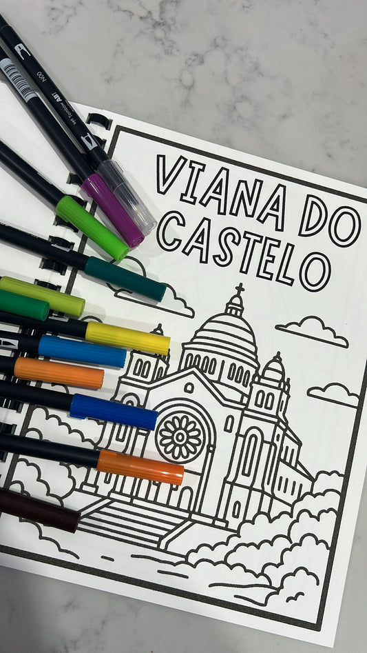 Portugal Inspired Coloring Book for Kids & Adults