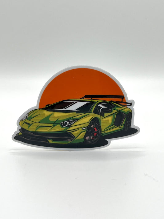 Lambo Sunset Sticker