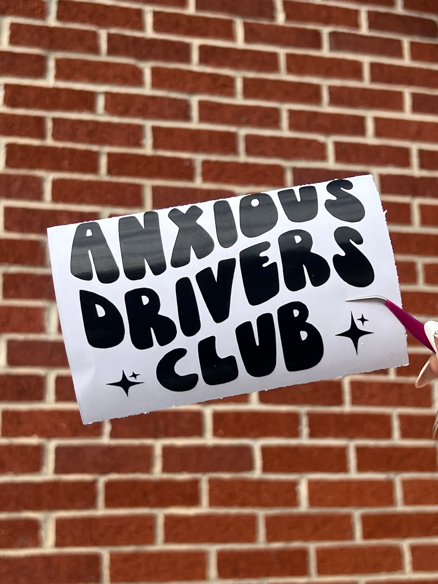 Anxious Drivers Club Vinyl Decal