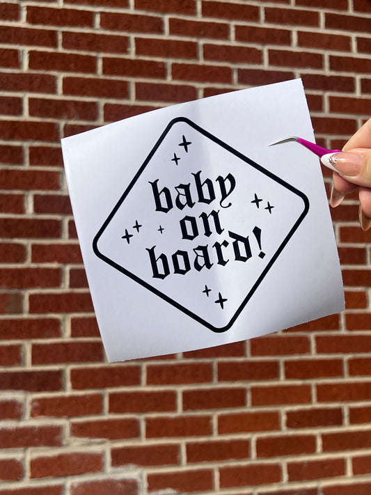 Baby on Board Decal