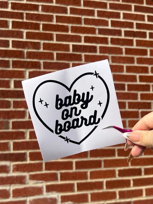 Baby on Board Decal