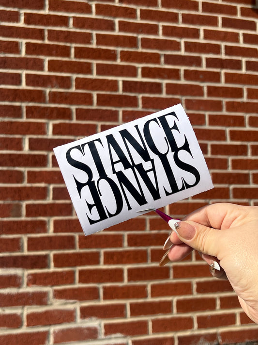 Mirrored Stance Vinyl Sticker
