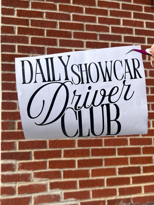 Daily Showcar Driver Club Vinyl Sticker