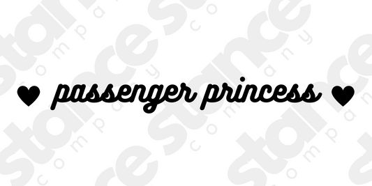 Passenger Princess Vinyl Sticker